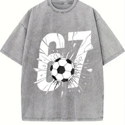 67 Soccer Vintage Washed T-Shirt in Gray