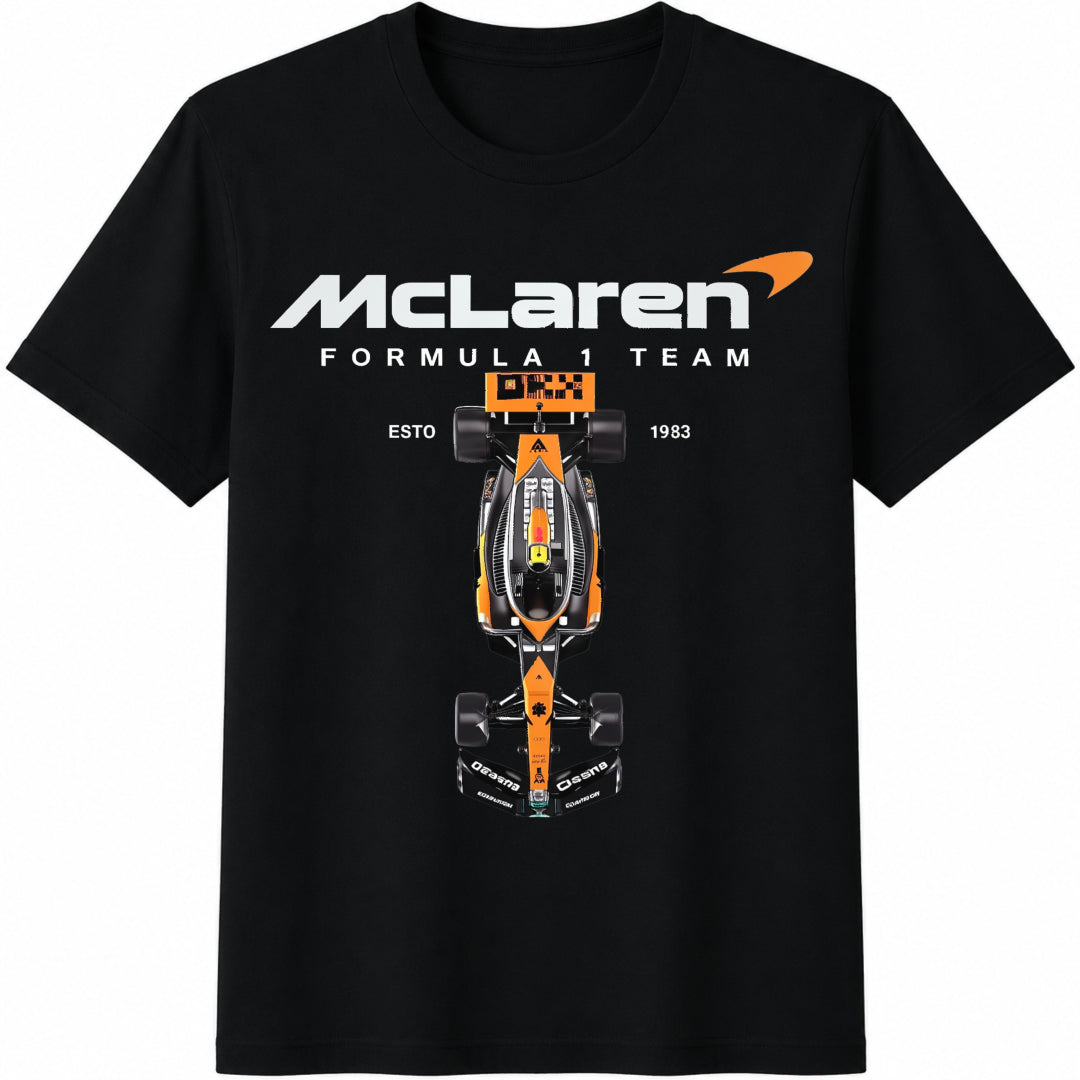 2026 NEW and Racing F1team Cotton T-Shirt in Black