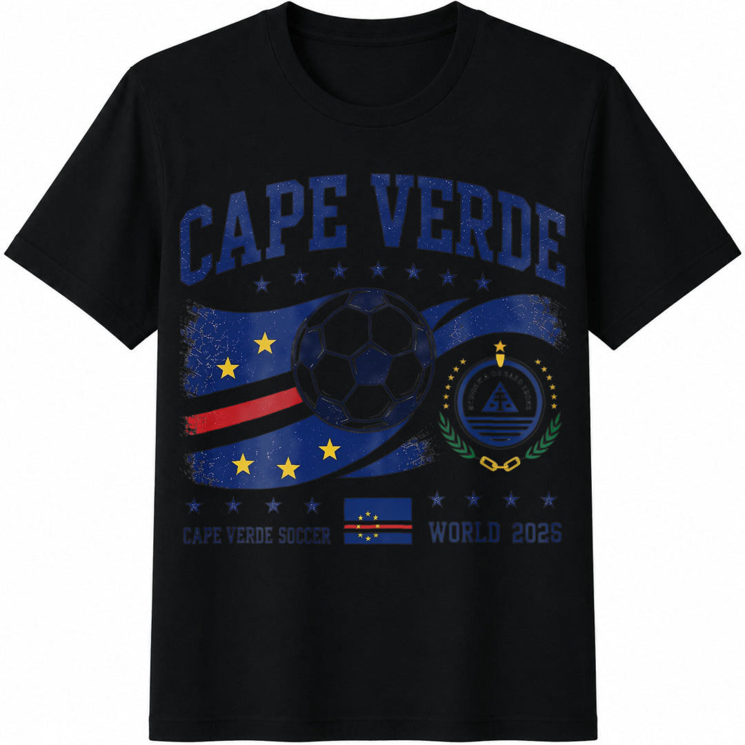 Cape Verde World Club Cotton T-Shirt in Black