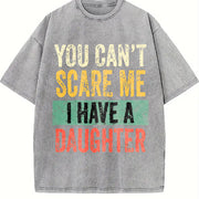 You Can't Scare Me Vintage Washed T-Shirt in Gray