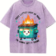 Emotional Dumpster Fire Vintage Washed T-Shirt in Purple