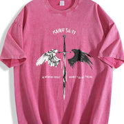 Isaiah 54:17 Bible Verse No Weapon Formed Christian vintage washed oversized T-shirt in Red