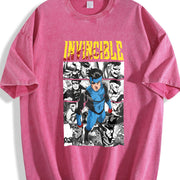 Emperor Grayson Invincible War Comic vintage washed oversized T-shirt in Red