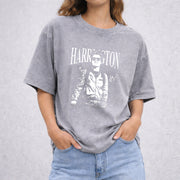 Steve Harrington vintage washed oversized T-shirt in Gray