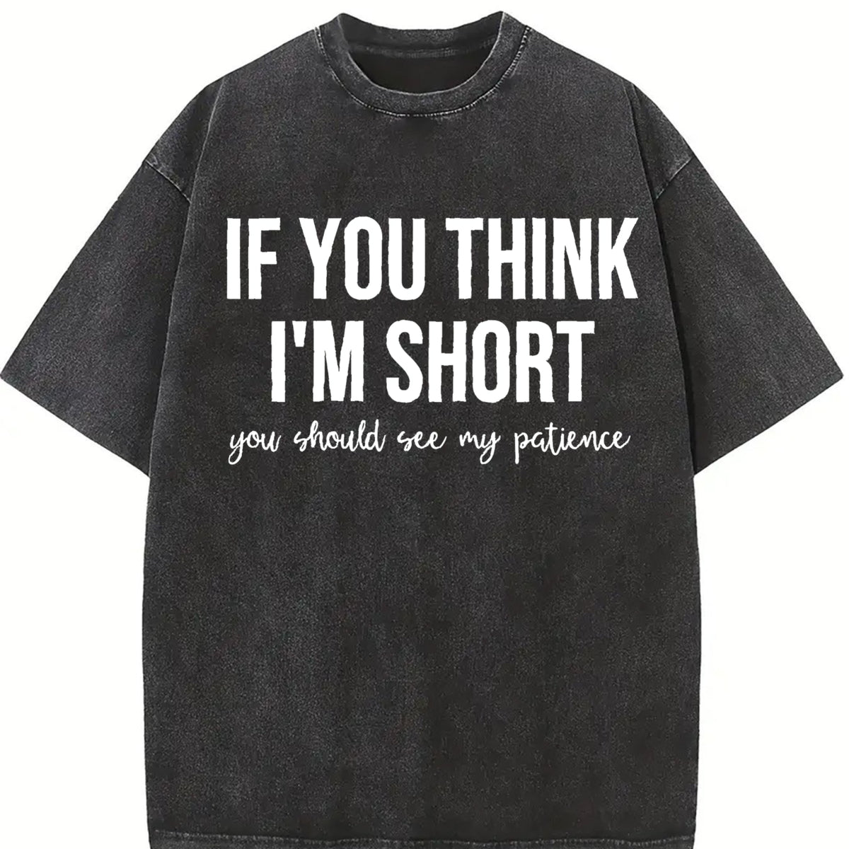 Saying Humor Cute Unisexs Vintage Washed T-Shirt in Black