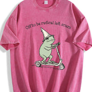 Fuc k Ice FDT Anti ICE Frog and Batik vintage washed oversized T-shirt in Red