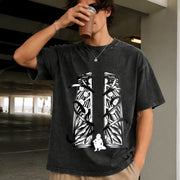 Retro Heavy Limited Gatekeeper Vintage Washed T-Shirt in Black