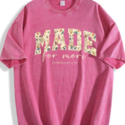 Bible Verse Cute Christian Jesus vintage washed oversized T-shirt in Red
