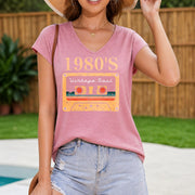 An Illustration of an Old-fashioned Cassette Tape Women's Color Cotton Tank Top in Pink