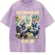 Just Another Day at the Zoo Vintage Washed T-Shirt in Purple