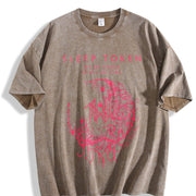 Black Sleep Token Band Vintage Washed T-Shirt in Brown