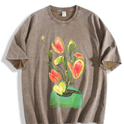 Water a Carnivorous Plant Vintage Washed T-Shirt in Brown