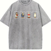 Reading Silly Goose Teacher Vintage Washed T-Shirt in Gray