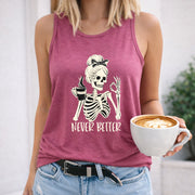 Fashionable Tank 4.23 Women's Color Cotton Tank Top in Red