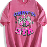 Undy's Gym Skeleton Vintage Washed T-Shirt in Red