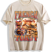 French Toast Bootleg Rap Vintage Washed T-Shirt in Beige