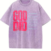 God Did Vintage Washed T-Shirt in Purple