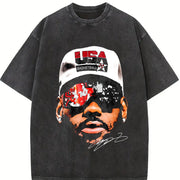 LEBRONNN Classic vintage washed oversized T-shirt in Black