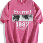 Sleeveless Tank Eternal 1997 Eye Portrait Gym Muscle Vest Vintage Washed T-Shirt in Red