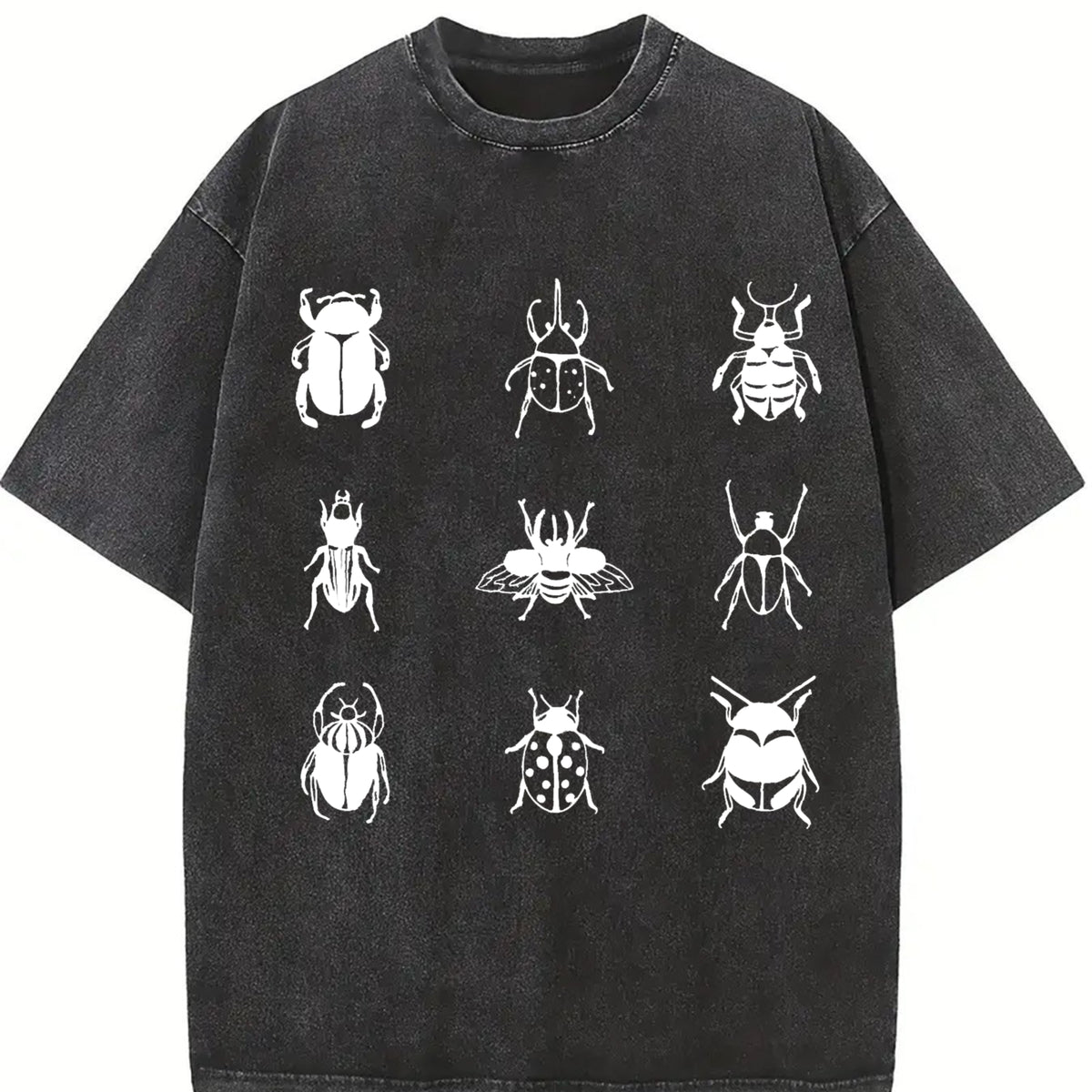 The Beetles Entomology Vintage Washed T-Shirt in Black