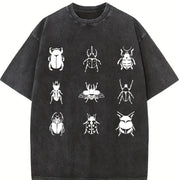 The Beetles Entomology Vintage Washed T-Shirt in Black