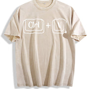 Copy Paste Matching Vintage Washed T-Shirt in Beige