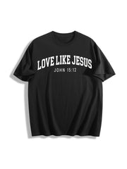Love Like Jesus Cotton T-Shirt in Black