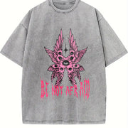 Be Not Afraid: Gothic Angelic Vintage Washed T-Shirt in Gray