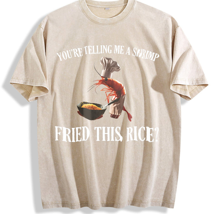 & 230gsm for Beach Vintage Washed T-Shirt in Beige