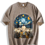 Good Shepherd Starry Night Vintage Washed T-Shirt in Brown