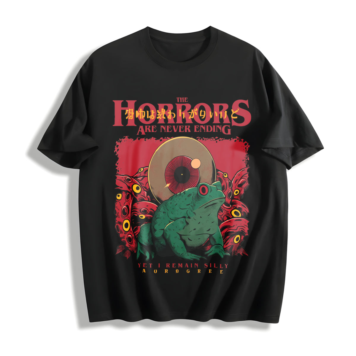 Horrors Are Never Ending Cotton T-Shirt in Black