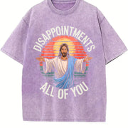 Jesus Disappointments All Of You vintage washed oversized T-shirt in Purple