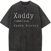 Xaddy Xaden Riorson Xaden Fourth Wing vintage washed oversized T-shirt in Black