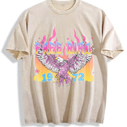 Free Bird 1972 America Vintage Washed T-Shirt in Beige