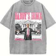 Daddy's Home President Trumpp Vintage Washed T-Shirt in Gray