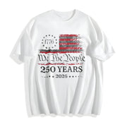 250th America Anniversary Cotton T-Shirt in White