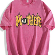 Fashionable No. 8 Ball Mom Vintage Washed T-Shirt in Red