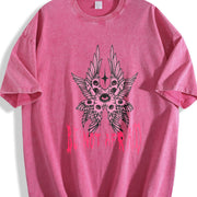 Be Not Afraid: Gothic Angelic Vintage Washed T-Shirt in Red
