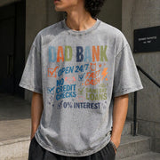 The Dad Bank Accountant Daddy Vintage Washed T-Shirt in Gray