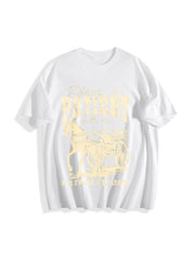 Please Be Patient 1900s Cotton T-Shirt in White