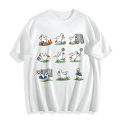 Goose Soccer Player Sport Mom Cotton T-Shirt in White