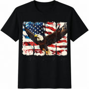 America Patriotic Cotton T-Shirt in Black