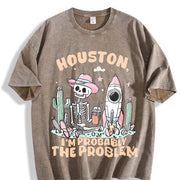 I Might Be the Problem Vintage Washed T-Shirt in Brown