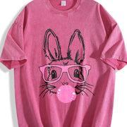 Leisure Y2K Retro and Retro Fashionable Retro Appearance Vintage Washed T-Shirt in Red