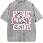 Chappell Roan Pink Pony Club Vintage Washed T-Shirt in Gray