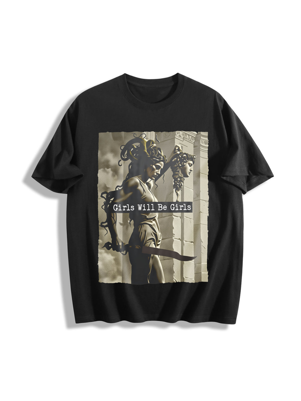 Girls Will Be Girls Cotton T-Shirt in Black