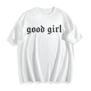 Good Girl Romance Club Cotton T-Shirt in White