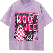 Coquette Halloween Pink Halloween Vintage Washed T-Shirt in Purple