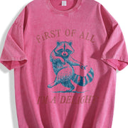 First of All vintage washed oversized T-shirt in Red