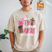Coffee & Jesus Vintage Washed T-Shirt in Beige